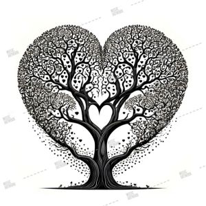 tree heart painting