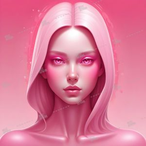 pink girl illustration
